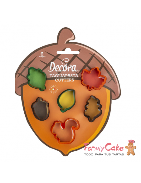 Set 6 Cortadores Mini De Otoño Decora