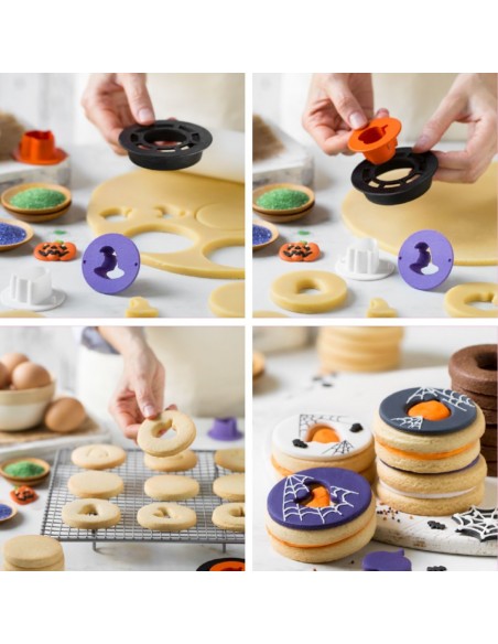 Set 4 Cortadores Galleta Rellena Halloween Decora