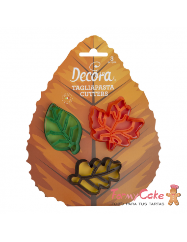 Set 3 Cortadores Hojas De Otoño Decora