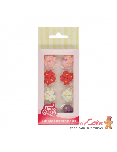Set Decoraciones De Azúcar Pequeñas Flores, 32ud. Funcakes