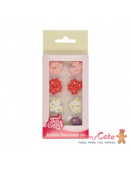 Set Decoraciones De Azúcar Pequeñas Flores, 32ud. Funcakes