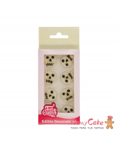 Decoración Azucar Calaveras 8ud Funcakes
