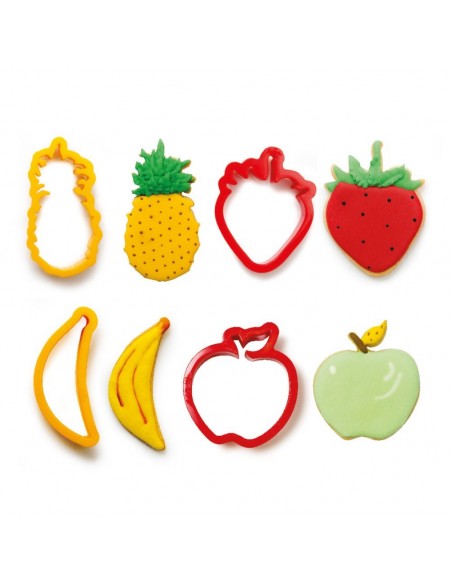 Set 4 Cortadores De Frutas Decora