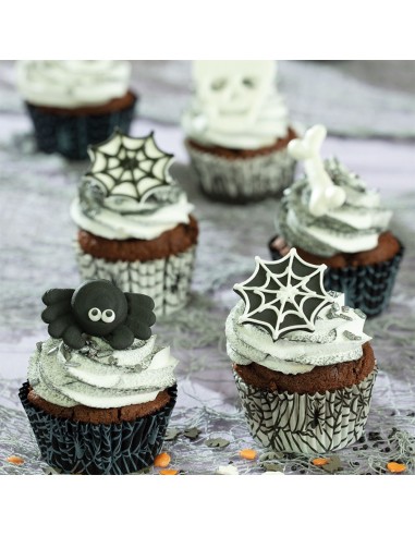 Cápsulas Cupcakes Tela Araña 36uds Decora