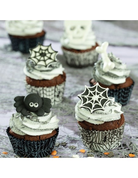 Cápsulas Cupcakes Tela Araña 36uds Decora