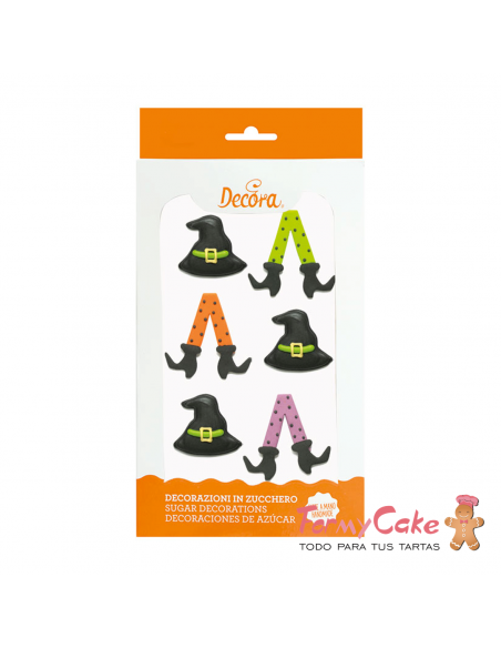 Decoración de Azúcar De Bruja 6ud Decora