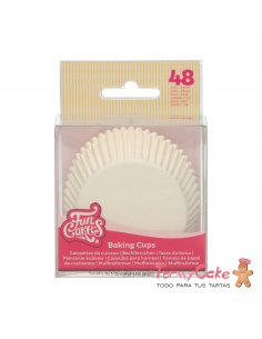 Cápsulas para Hornear Blancas 48ud. Funcakes
