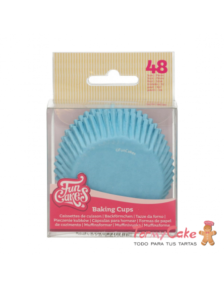 Cápsulas para Hornear Azul Claro 48ud. Funcakes