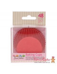 Cápsulas para Hornear Rojas 48ud. Funcakes