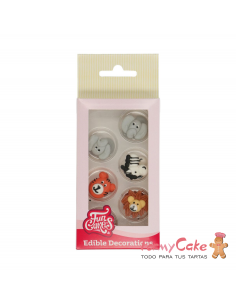 Decoración Azucar Bebé Niña 8ud Funcakes