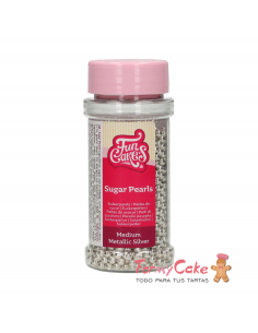 Perlas Plateadas 80gr Funcakes