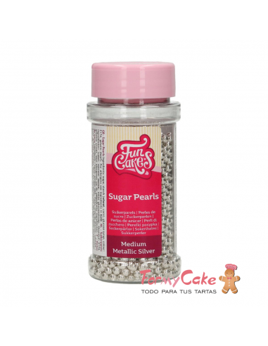 Perlas Plateadas 80gr Funcakes