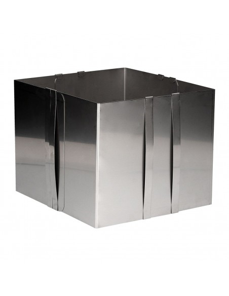 Molde Metal Cuadrado Ajustable 20cm Alto Cake Frame