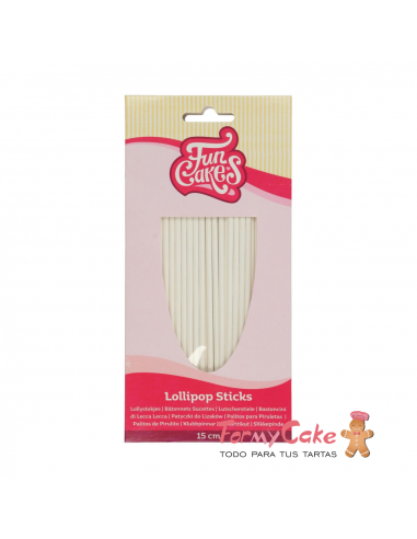 Palitos Piruletas 15cm 50ud Funcakes