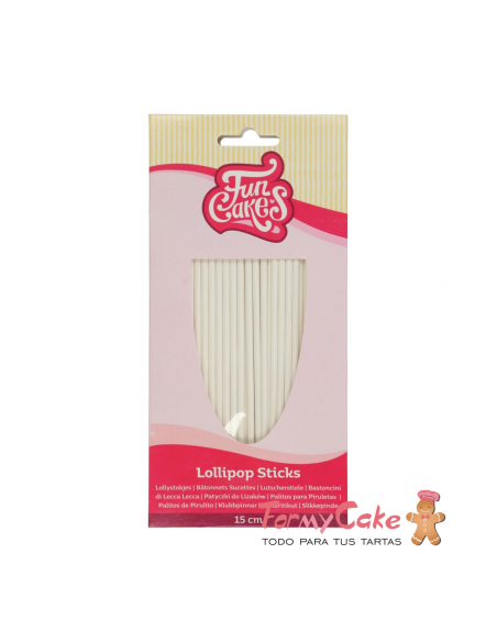 Palitos Piruletas 15cm 50ud Funcakes