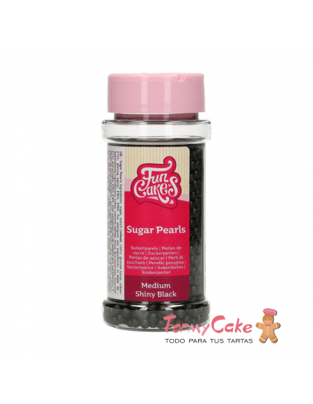 Perlas Negras Brillantes 80gr Funcakes