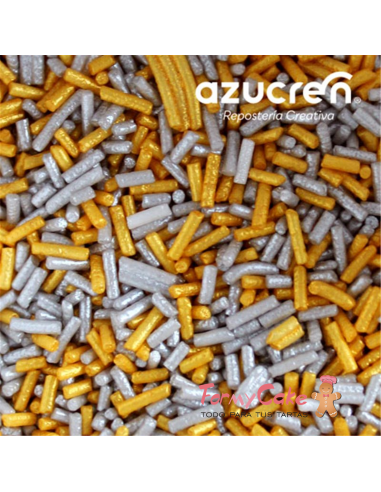 Sprinkle Fideos De Azucar Metalizados Oro/Plata 90g. Azucren