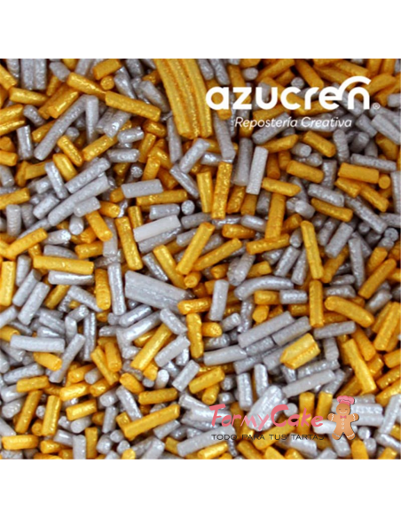 Sprinkle Fideos De Azucar Metalizados Oro/Plata 90g. Azucren