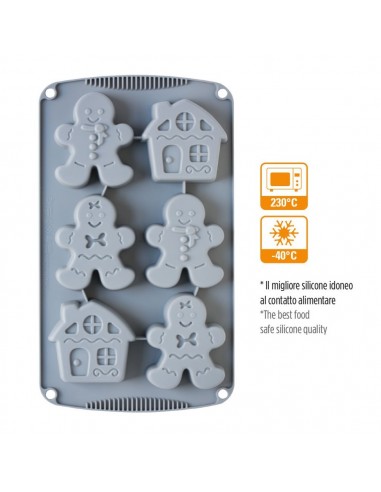 Molde de Silicona Muñeco Jengibre 6 Cavidades Decora
