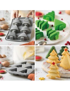 Molde de Silicona Árbol Navidad 6 Cavidades Decora 2