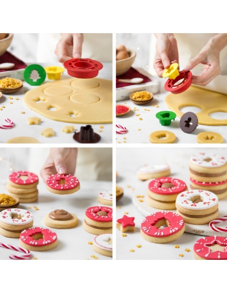 Set 4 Cortadores Galleta Rellena Navidad Decora