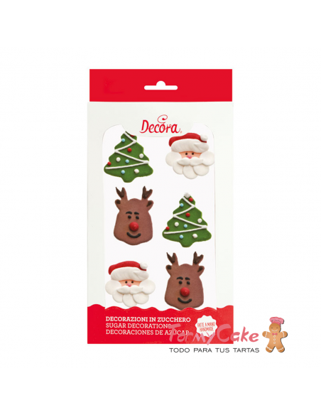 Decoración De Azúcar De Navidad 6ud  Decora