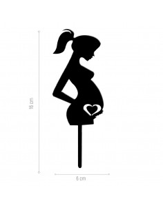 Topper Acrílico Mujer Embarazada Dekora 2