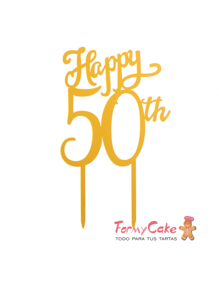 Topper 50 Aniversario Bodas de Oro Dekora