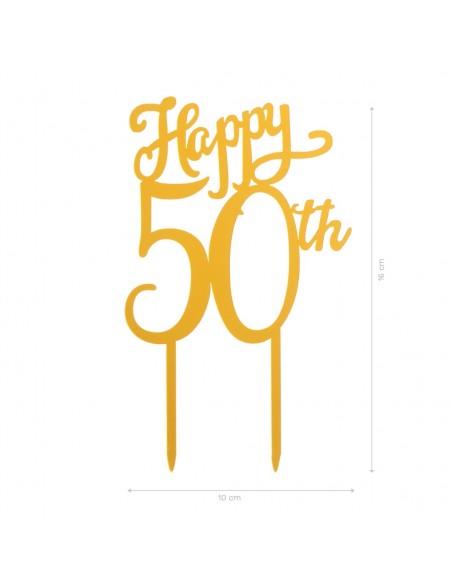 Topper 50 Aniversario Bodas de Oro Dekora