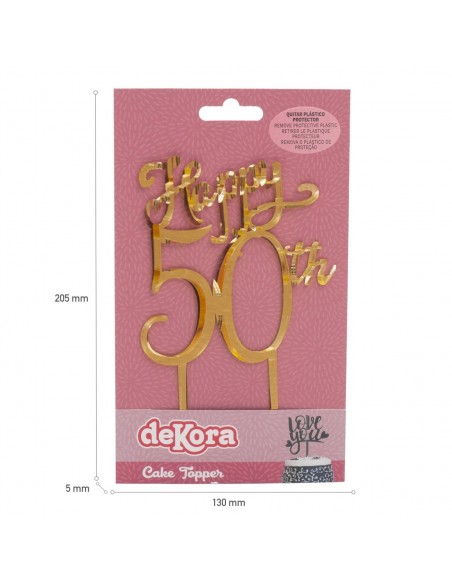 Topper 50 Aniversario Bodas de Oro Dekora