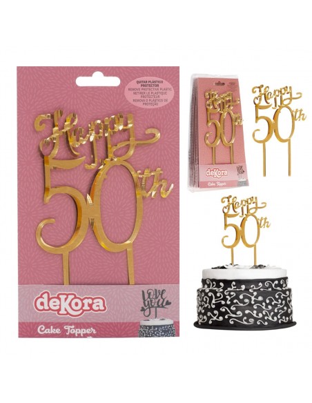 Topper 50 Aniversario Bodas de Oro Dekora