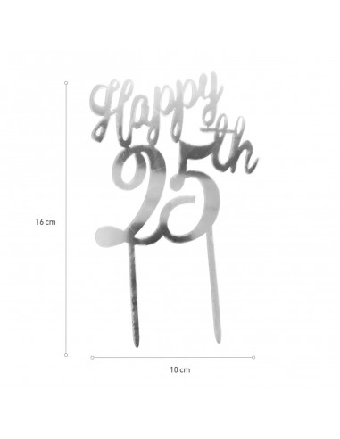 Topper 50 Aniversario Bodas de Plata Dekora