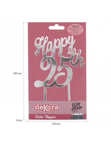 Topper 50 Aniversario Bodas de Plata Dekora