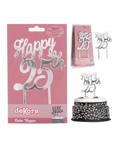 Topper 50 Aniversario Bodas de Plata Dekora