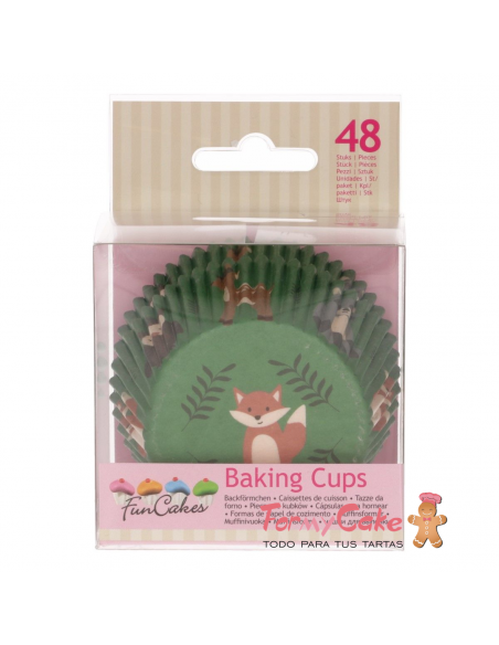 Cápsulas para Hornear Animales Bosque 48ud. Funcakes