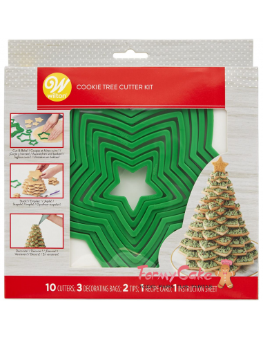 Set Cortadores Galletas Arbol De Navidad 15uds Wilton