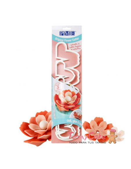 Cortante Flor De Origami 3ud PME