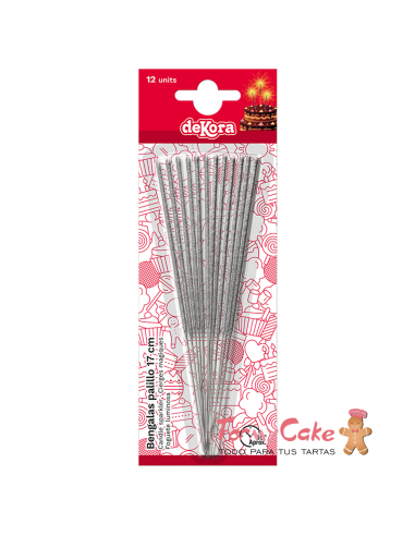 Bengalas Palillo 17cm 12uds Dekora