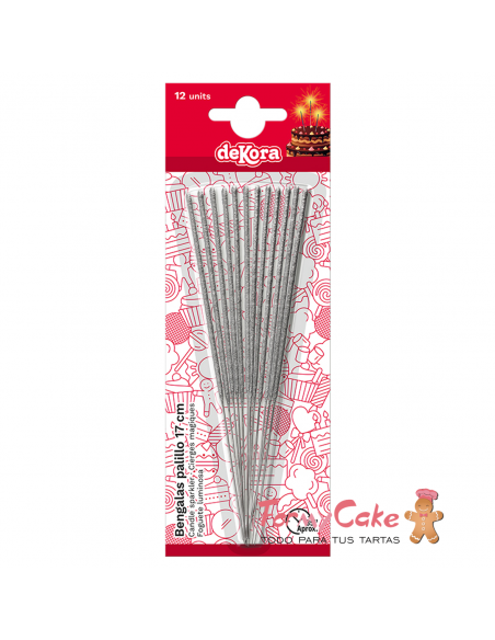 Bengalas Palillo 17cm 12uds Dekora