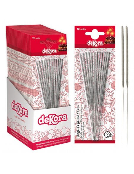 Bengalas Palillo 17cm 12uds Dekora