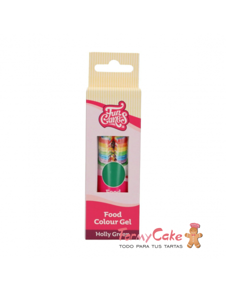 Colorante Gel Holly Green 30g Funcakes