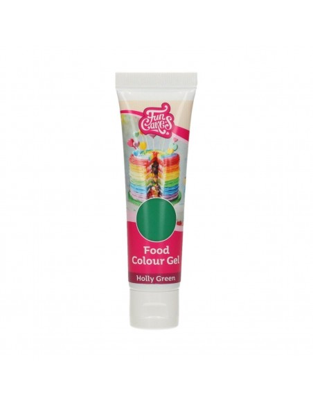 Colorante Gel Holly Green 30g Funcakes