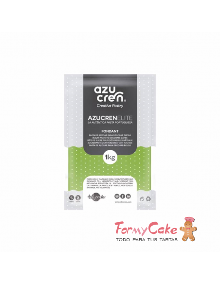 Fondant Verde Fluorescente 1kg  Azucren Elite