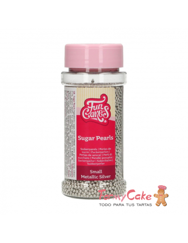 Perlas Plateadas Mini 80gr Funcakes