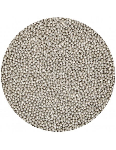 Perlas Plateadas Mini 80gr Funcakes