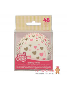 Cápsulas para Hornear Corazones 48ud. Funcakes