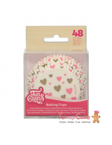 Cápsulas para Hornear Corazones 48ud. Funcakes