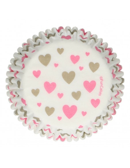 Cápsulas para Hornear Corazones 48ud. Funcakes