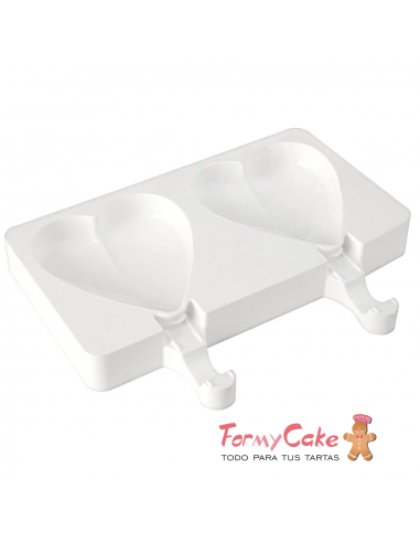 Molde Silicona Para Helados Mini Corazones  Silikomart