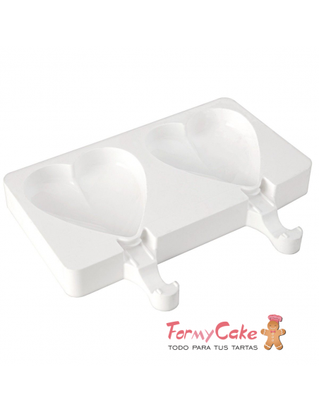 Molde Silicona Para Helados Mini Corazones  Silikomart